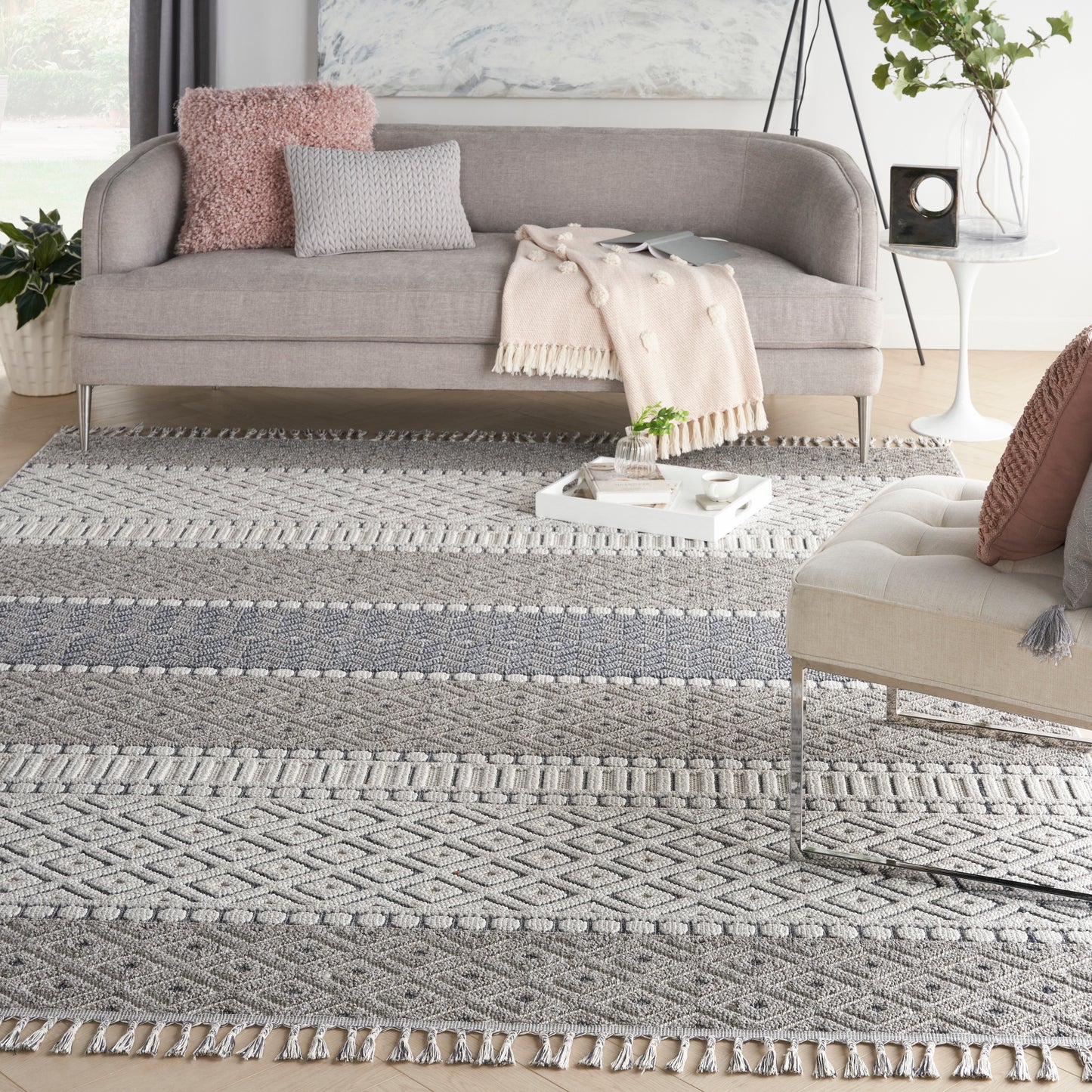 Nourison Home Paxton  Ivory Slate  Contemporary