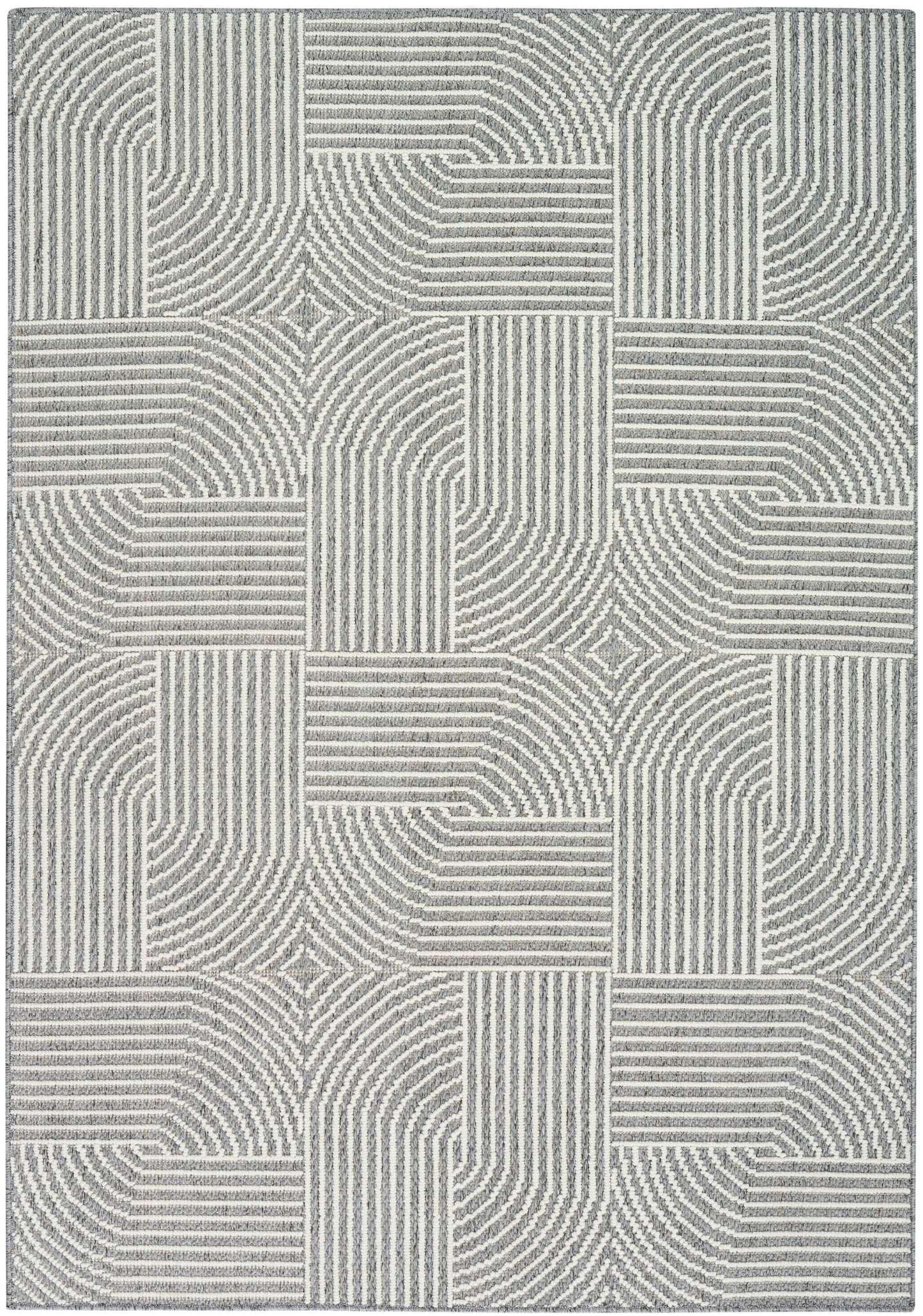 Nourison Home Natural Texture NTX02 Charcoal Ivory Contemporary Power-loomed Rug