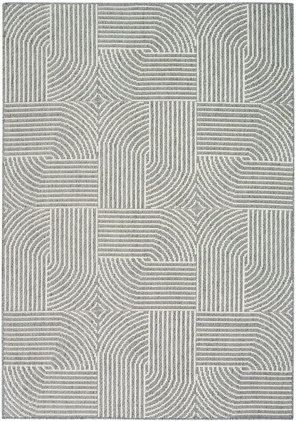 Nourison Home Natural Texture NTX02 Charcoal Ivory Contemporary Machine Woven Rug