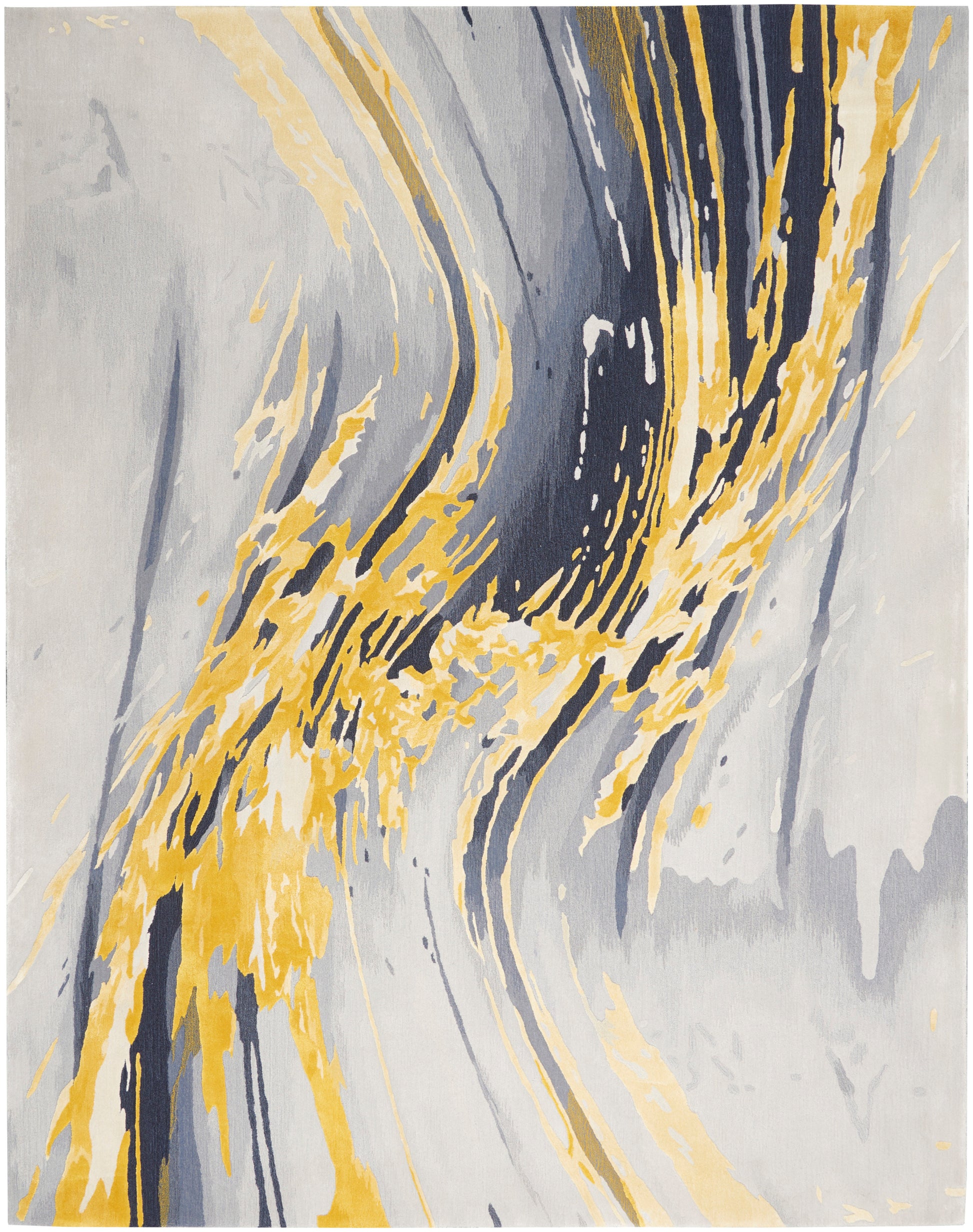 Nourison Home Prismatic  Grey Gold  Contemporary