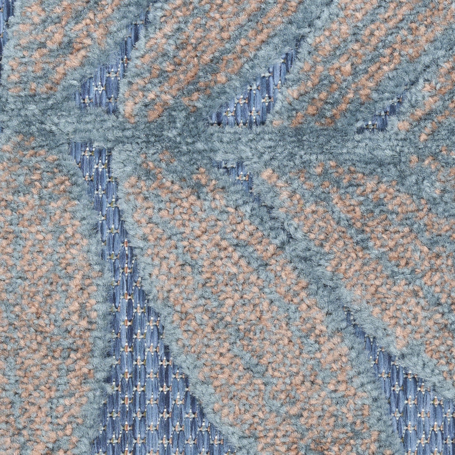 Nourison Home Aloha  Blue Rose  Contemporary