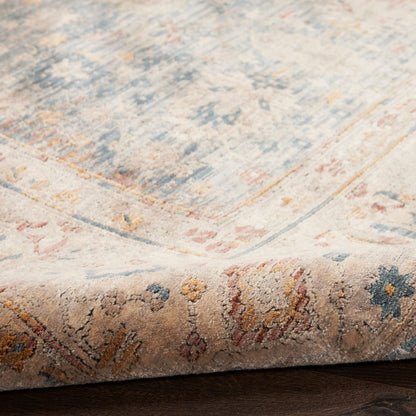 Nourison Home Luxurious  Ivory Blue  Traditional