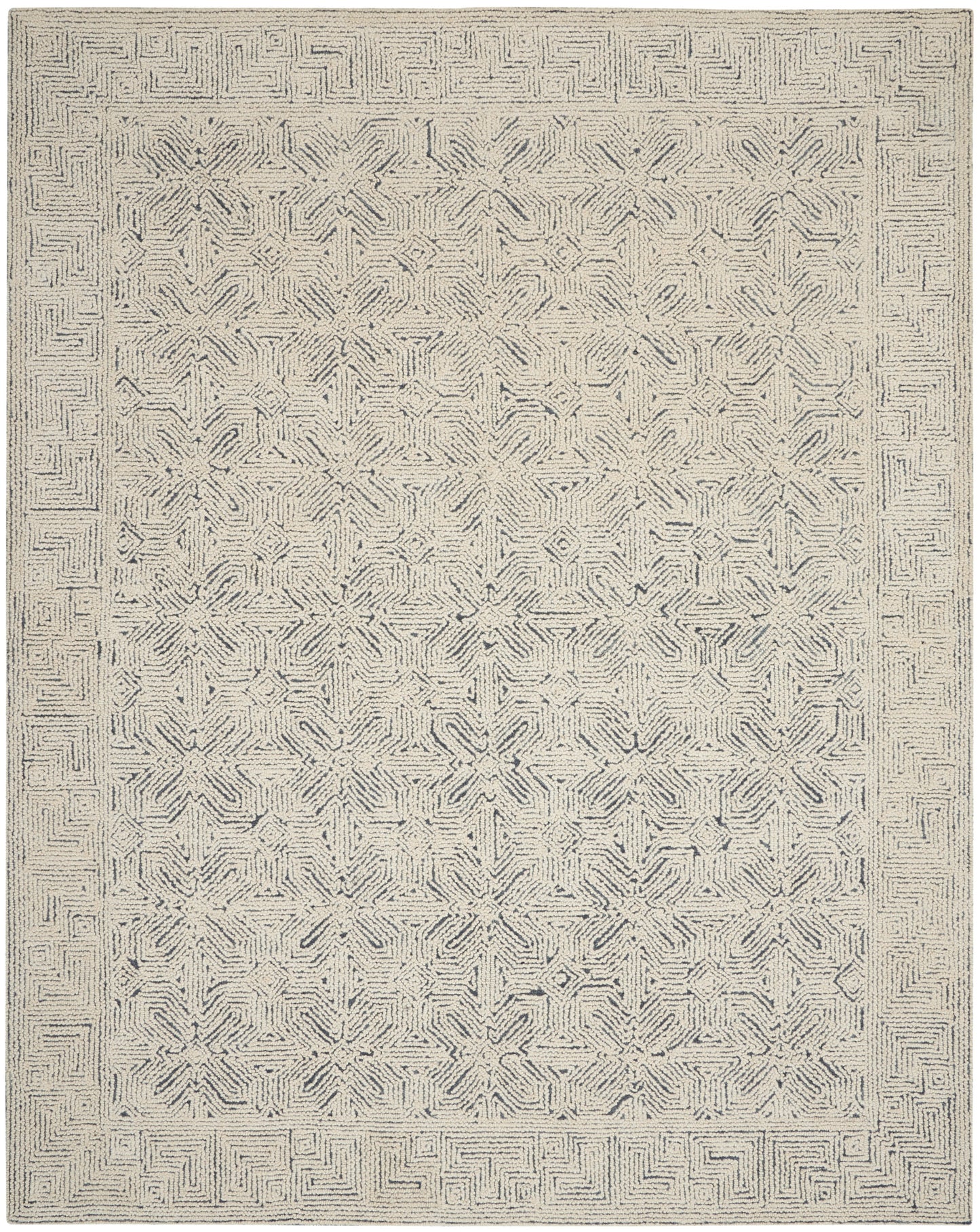 Nourison Home Colorado CLR05 Ivory Navy Contemporary Tufted Rug