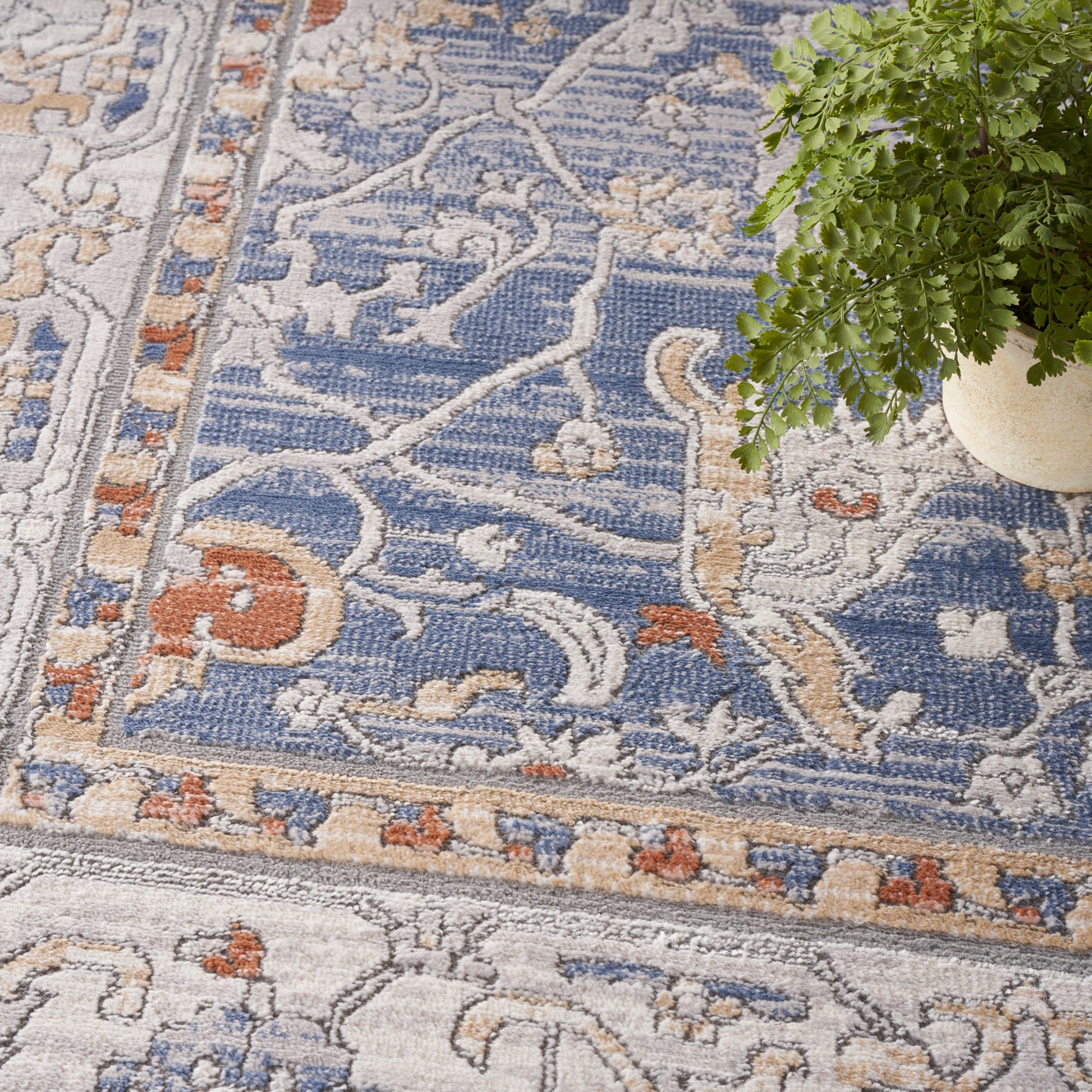 Nourison Home Series 4  Light Blue Grey  Traditional