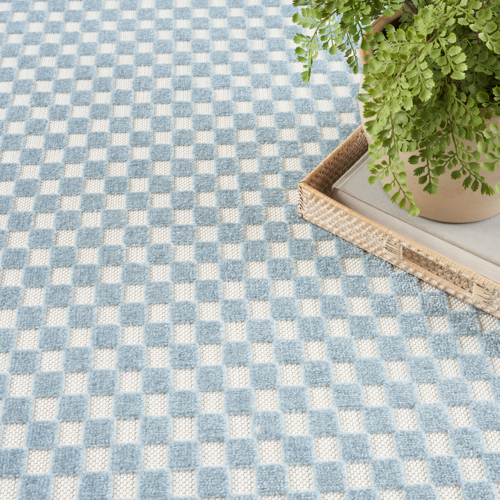 Nourison Home Care Free  Blue  Contemporary