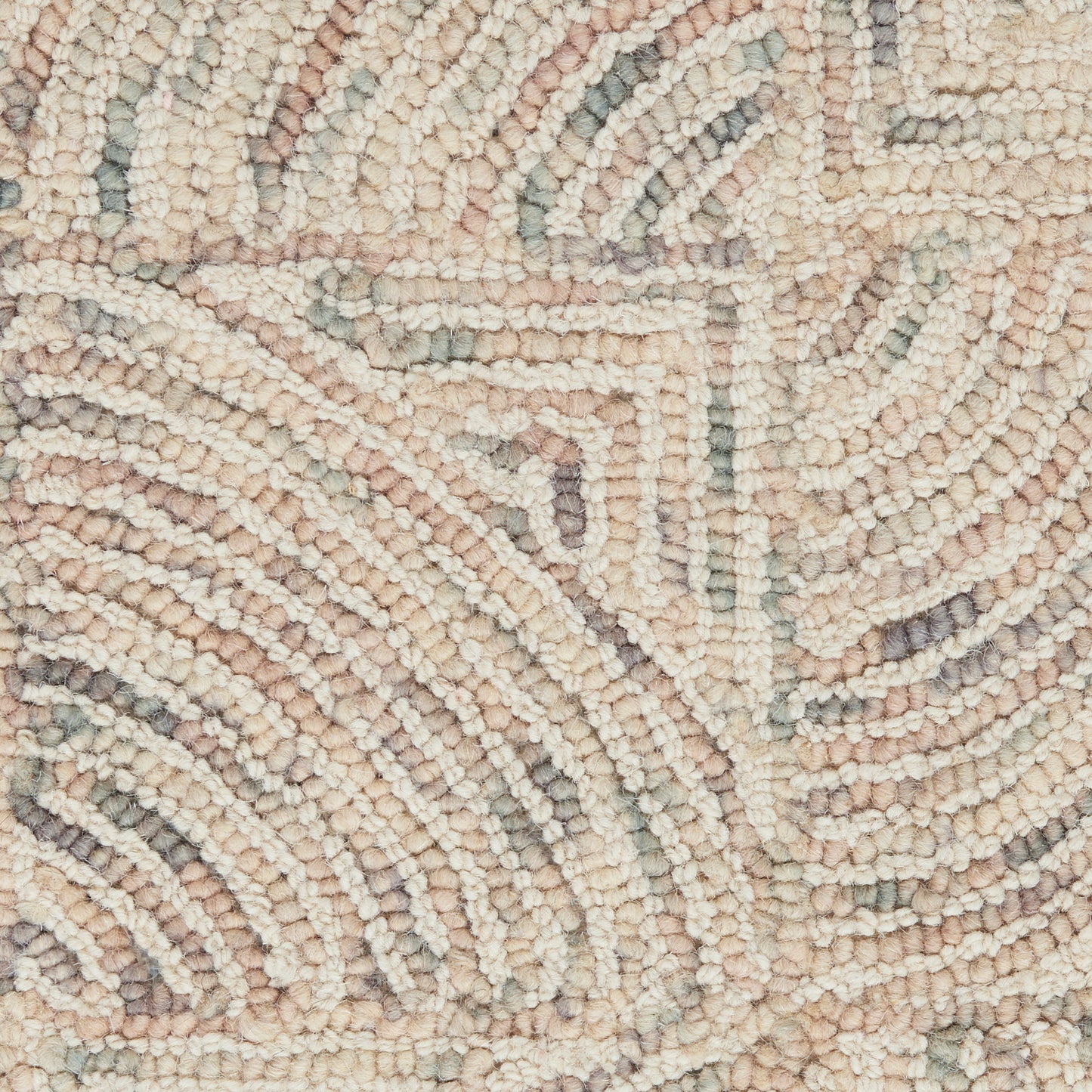 Nourison Home Interlock  Ivory Multicolor  Contemporary