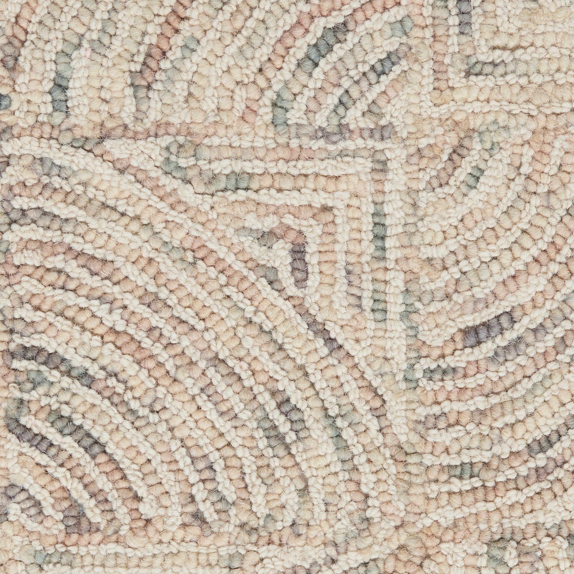 Nourison Home Interlock  Ivory Multicolor  Contemporary