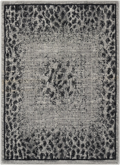 Nourison Home Riviera RI07 Grey Black Contemporary Loomed Rug