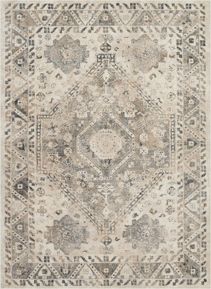 Nourison Home Fusion FSS11 Cream Grey Transitional Power-loomed Rug