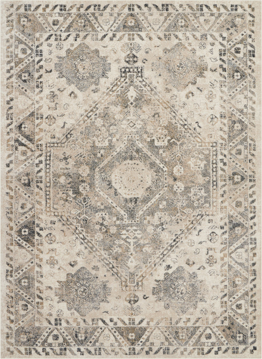 Nourison Home Fusion  Cream Grey  Traditional