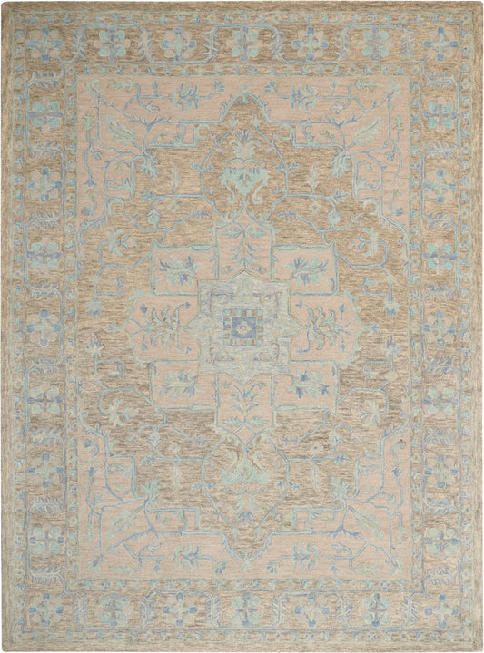 Nourison Home Jazmine  Grey Blue  Traditional