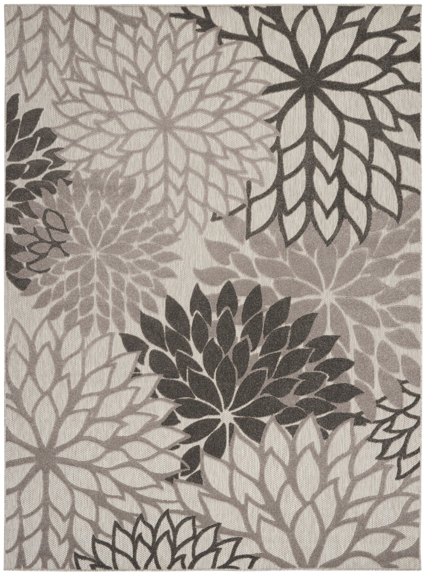 Nourison Home Aloha ALH05 Silver Grey Contemporary Power-loomed Rugs