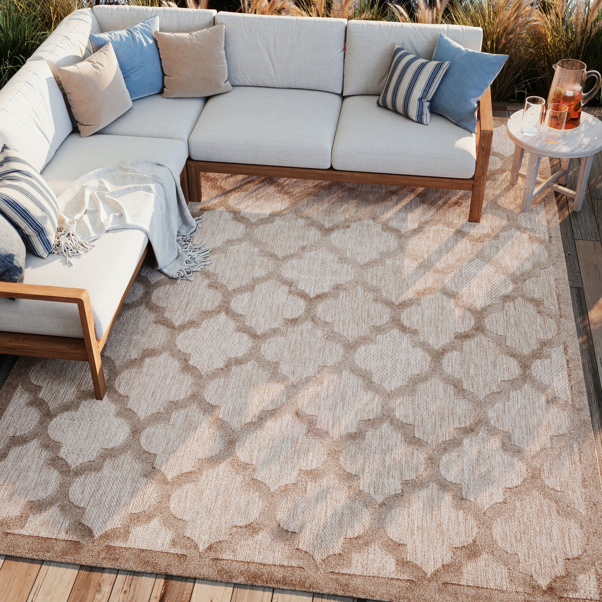 Nourison Home Easy Care  Natural Beige  Contemporary