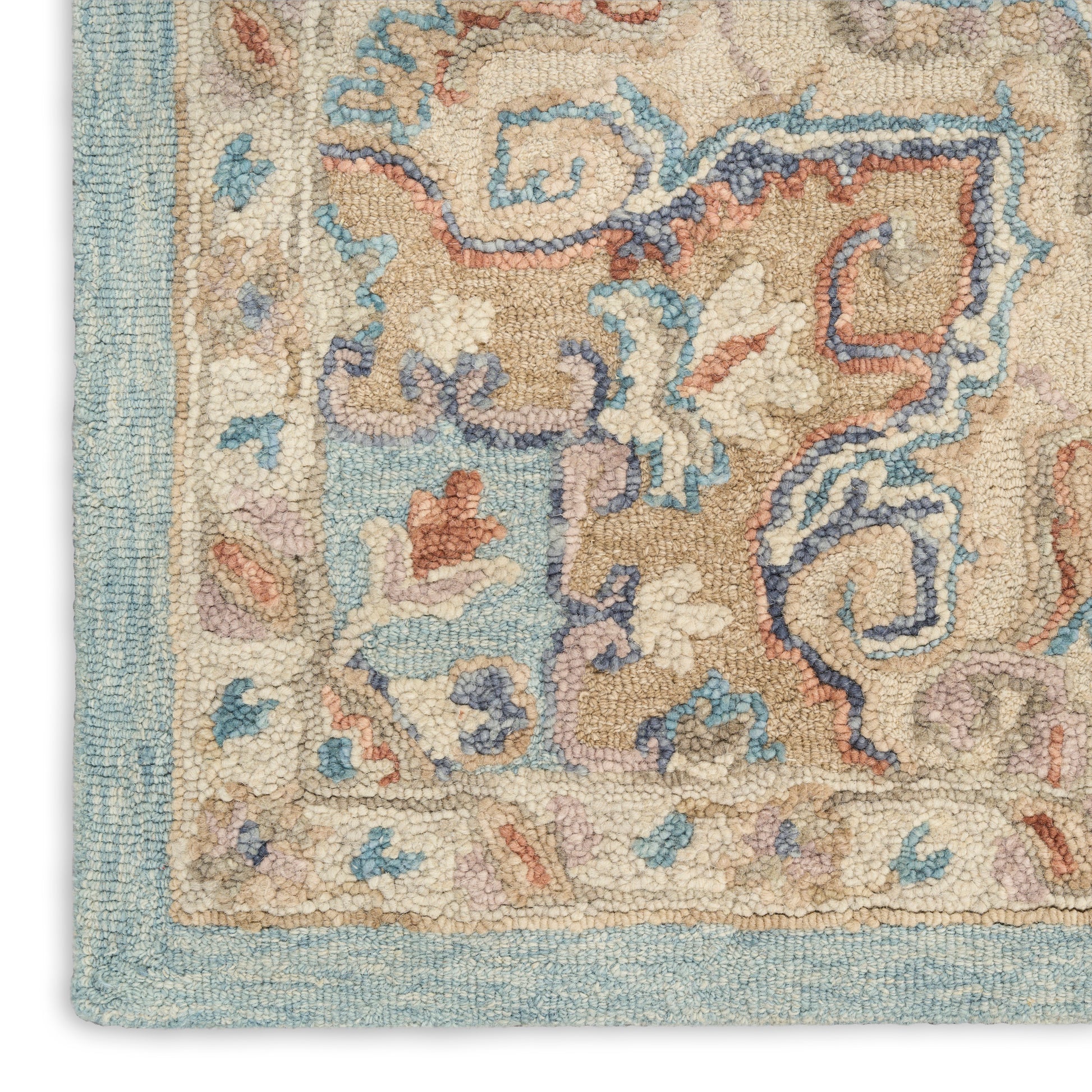 Nourison Home Maison  Light Blue Ivory  Traditional