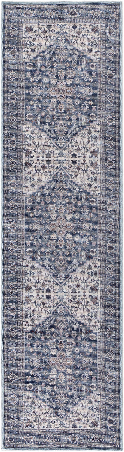 Nourison Home New Concept Washables SR104 Navy Ivory Traditional Machine Woven Rug