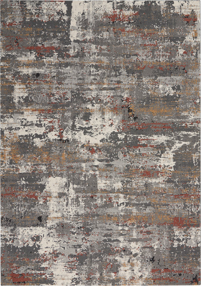 Nourison Home Tangra TNR02 Grey Multicolor Contemporary Power-loomed Rug