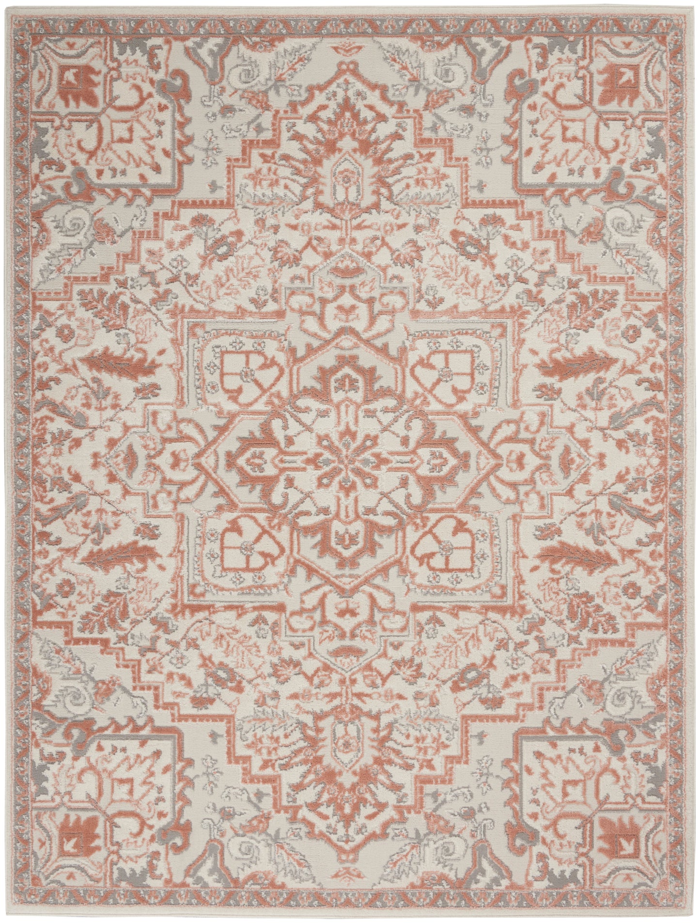 Nourison Home Elation ETN10 Ivory Brick Traditional Power-loomed Rug