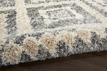 Nourison Home Oslo Shag  Grey Ivory  Contemporary