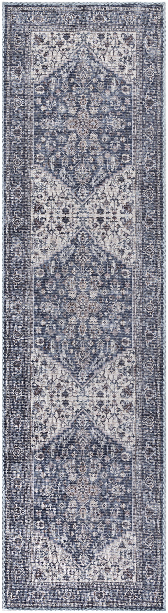 Nourison Home New Concept Washables SR104 Navy Ivory Traditional Machine Woven Rug