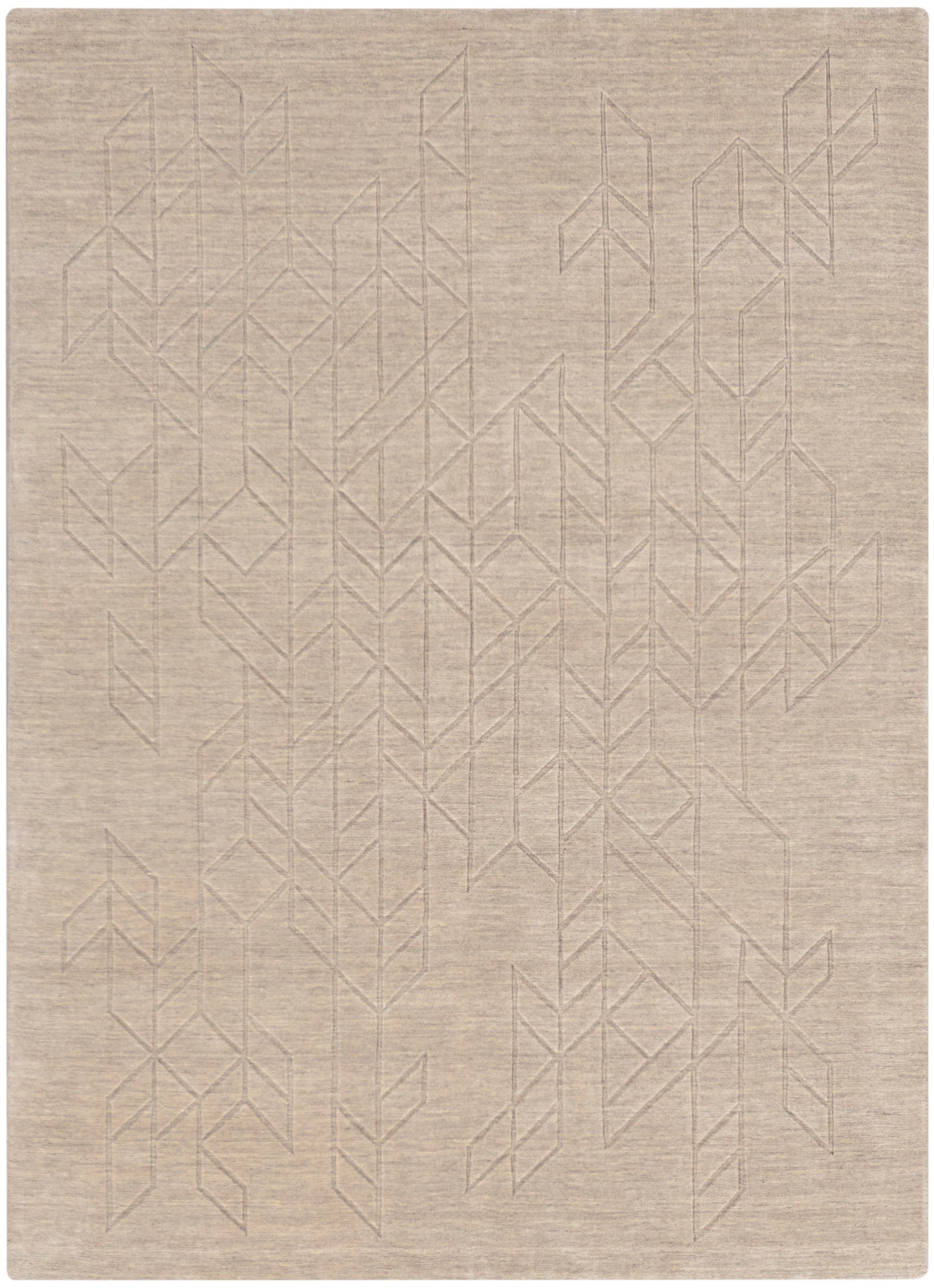 Nourison Home Alessia ALE01 Beige Contemporary Hand Knotted Rug
