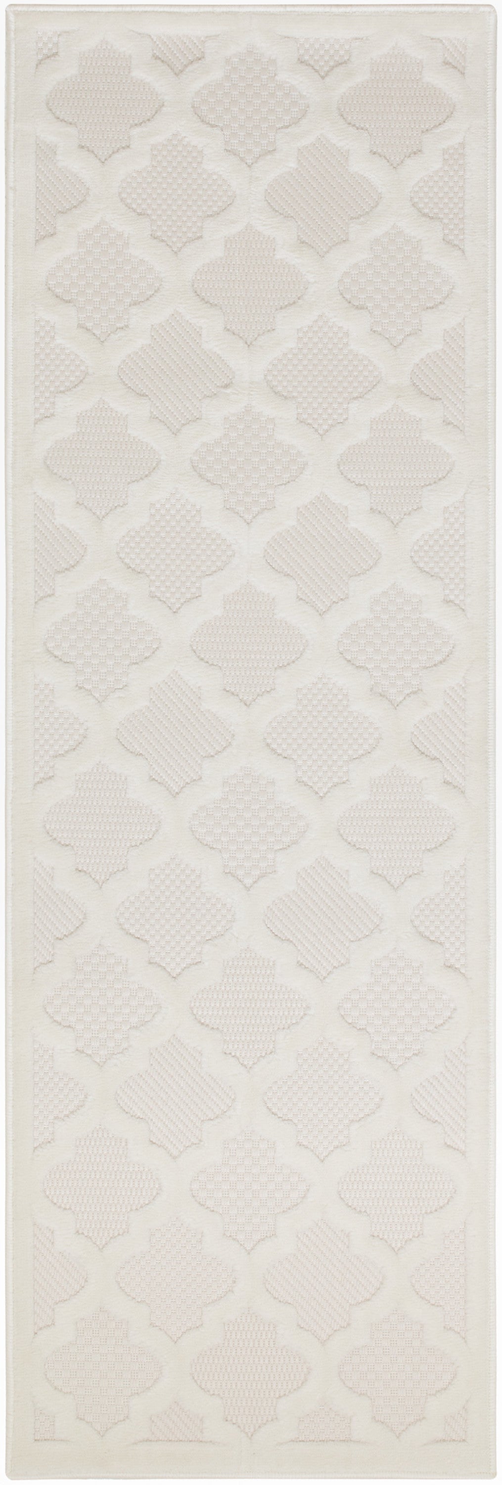 Nourison Home Easy Care NES01 Ivory White Contemporary Flat Weave Rug
