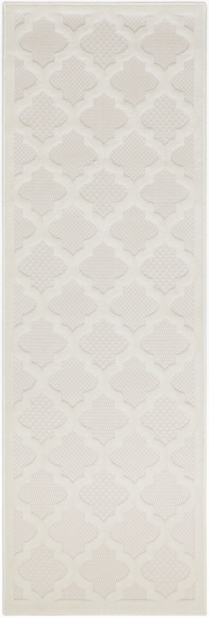 Nourison Home Easy Care NES01 Ivory White Contemporary Flat Weave Rug