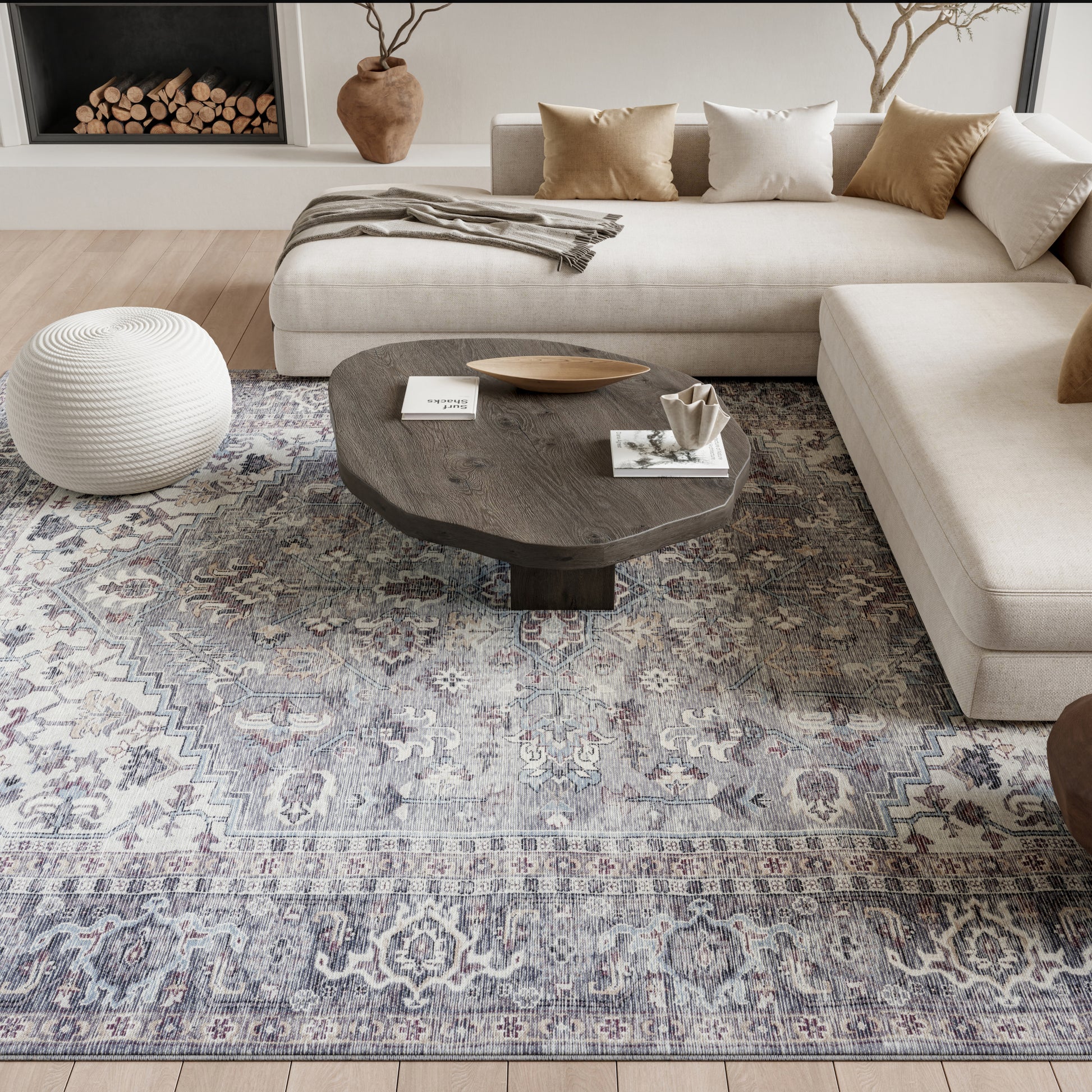 Nourison Home New Concept Washables  Grey  Traditional