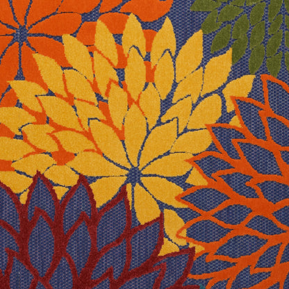 Nourison Home Aloha  Navy Multicolor  Contemporary