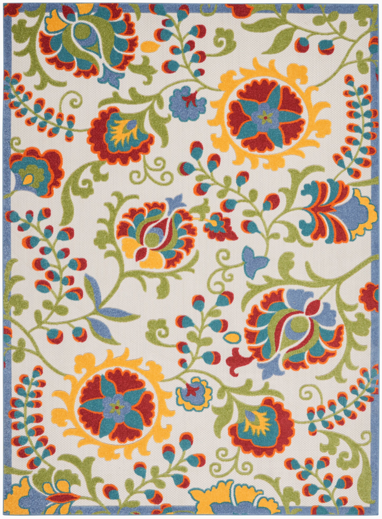 Nourison Home Aloha ALH17 Ivory Multicolor Contemporary Power-loomed Rugs