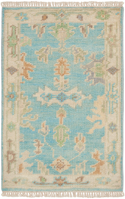 Nourison Home Odessa ODS03 Blue Multicolor Traditional Knotted Rug