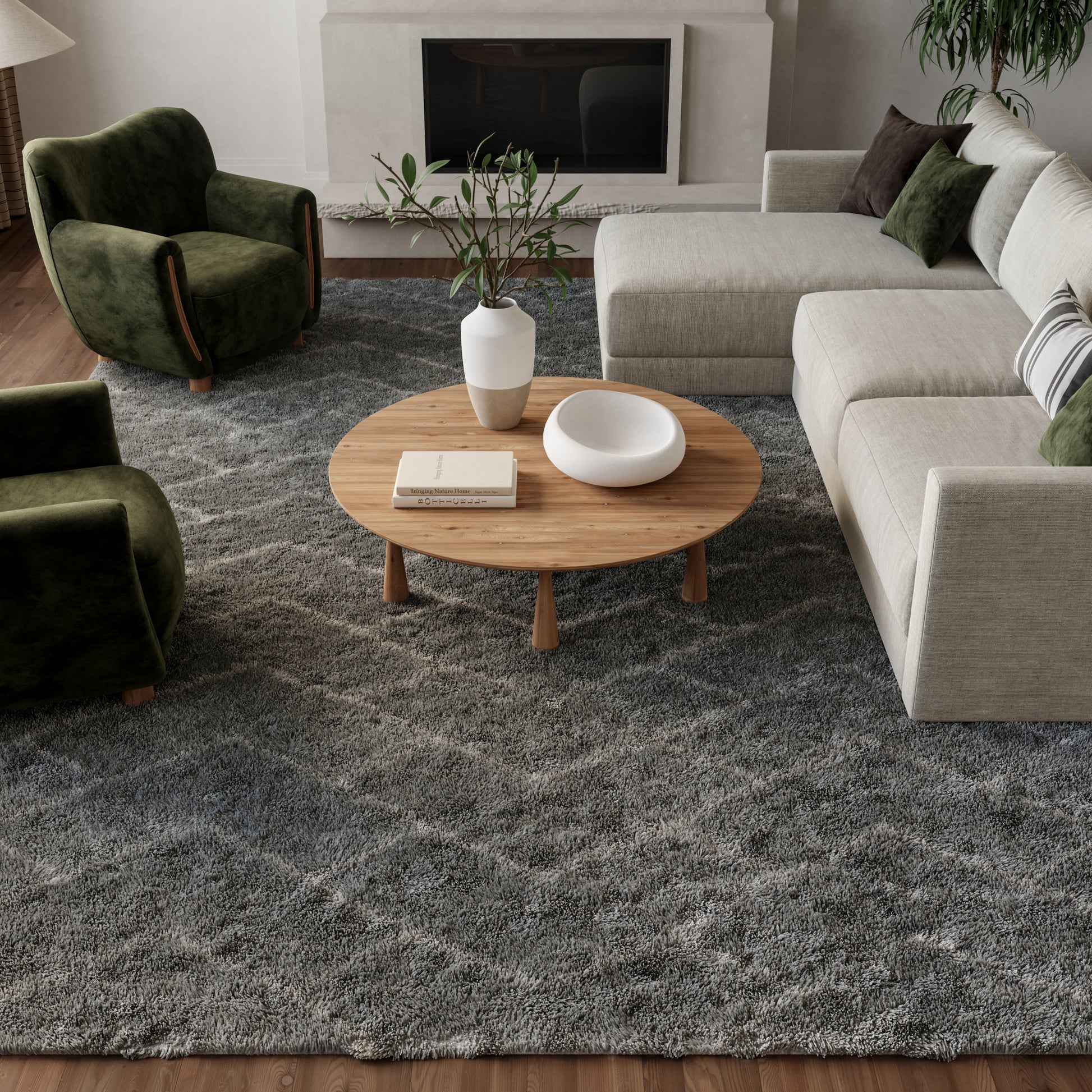 Nourison Home Dreamy Shag  Grey  Contemporary