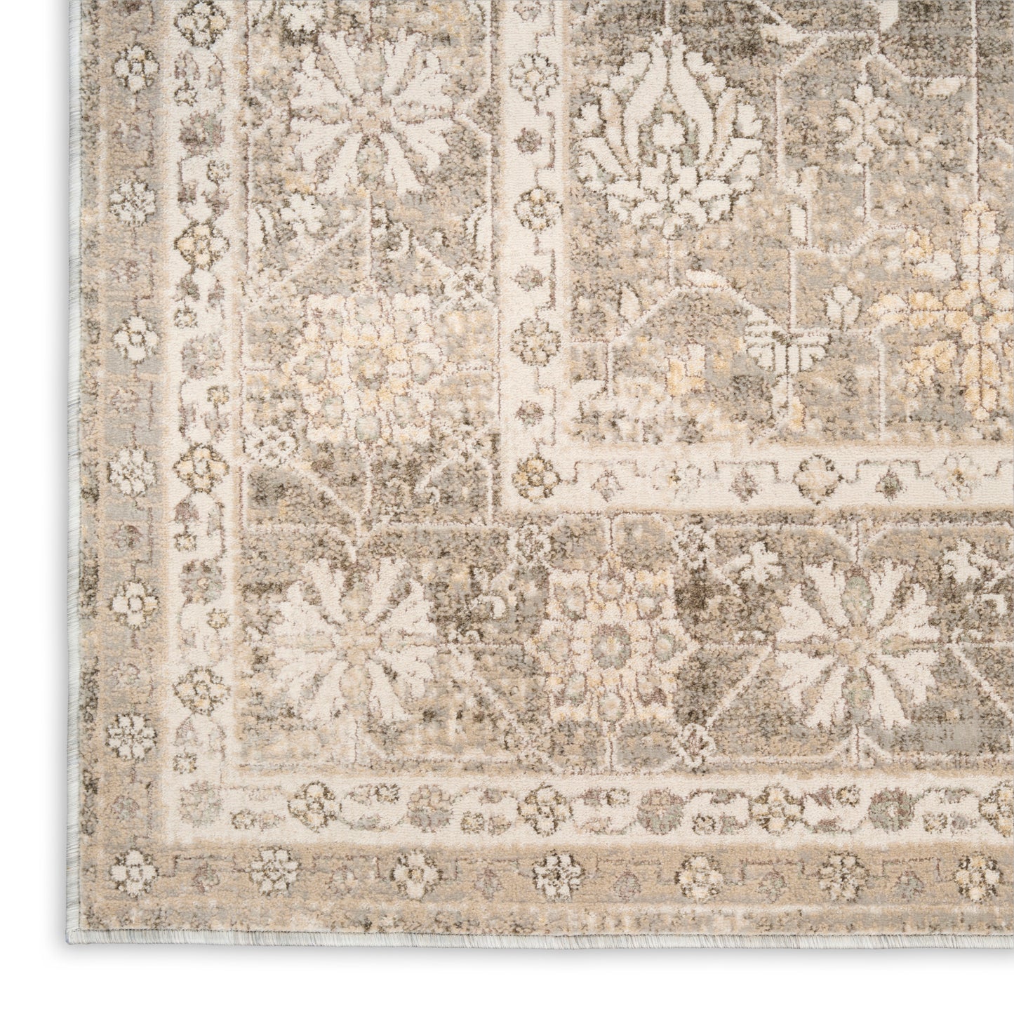 Nourison Home Soft Mist  Ivory Grey  Traditional