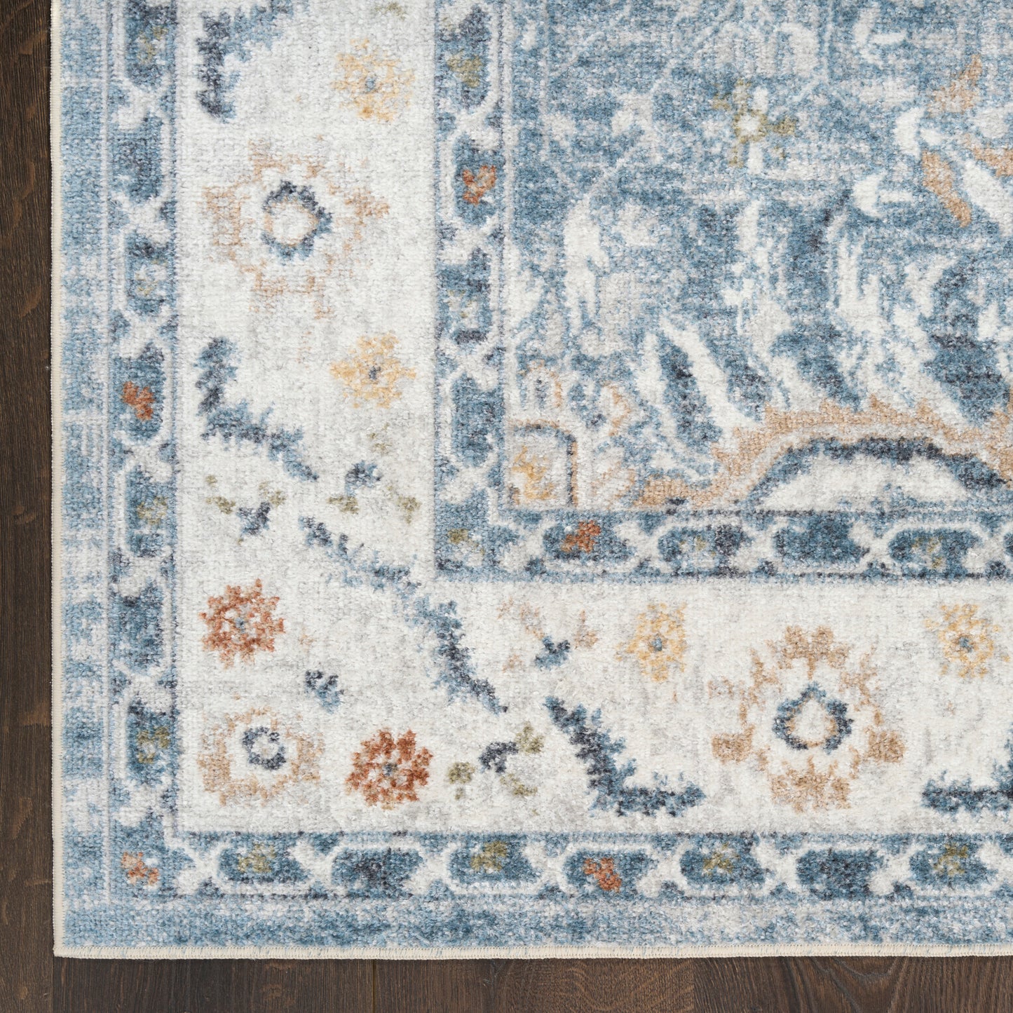 Nourison Home Astra Machine Washable  Blue  Traditional