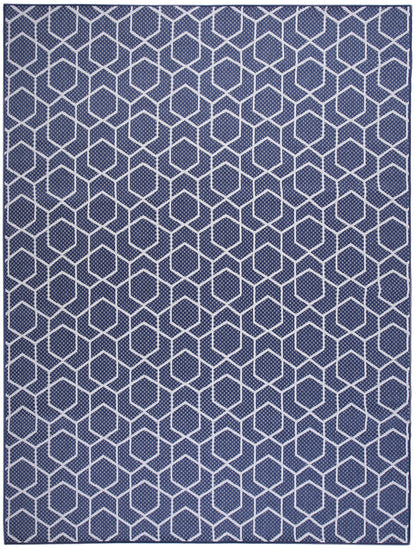 Nourison Home Horizon Indoor/Outdoor HOZ01 Navy Contemporary Power-loomed Rug