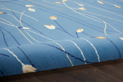 Nourison Home Grafix  Light Blue  Contemporary