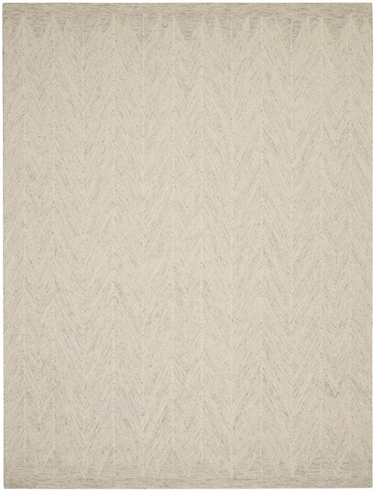 Nourison Home Interlock  Ivory Grey  Contemporary