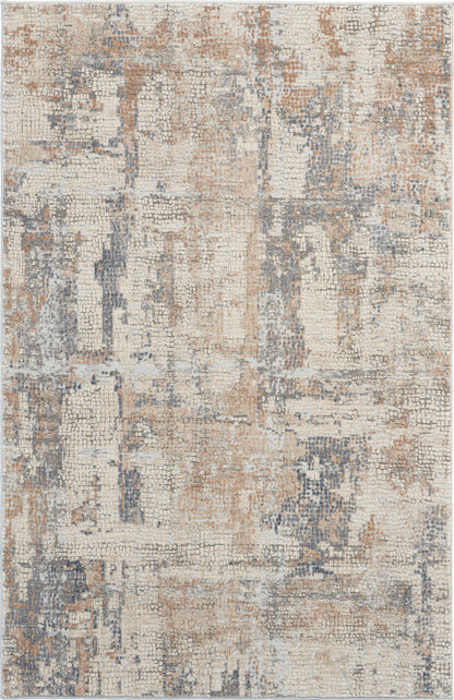 Nourison Home Rustic Textures RUS06 Beige Grey Contemporary Power-loomed Rugs