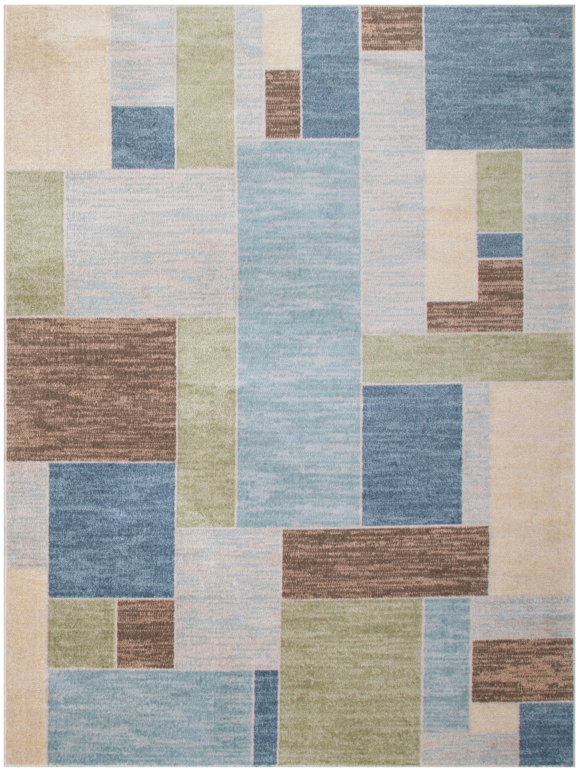 Nourison Home Astra Machine Washable  Blue Green Multi  Contemporary