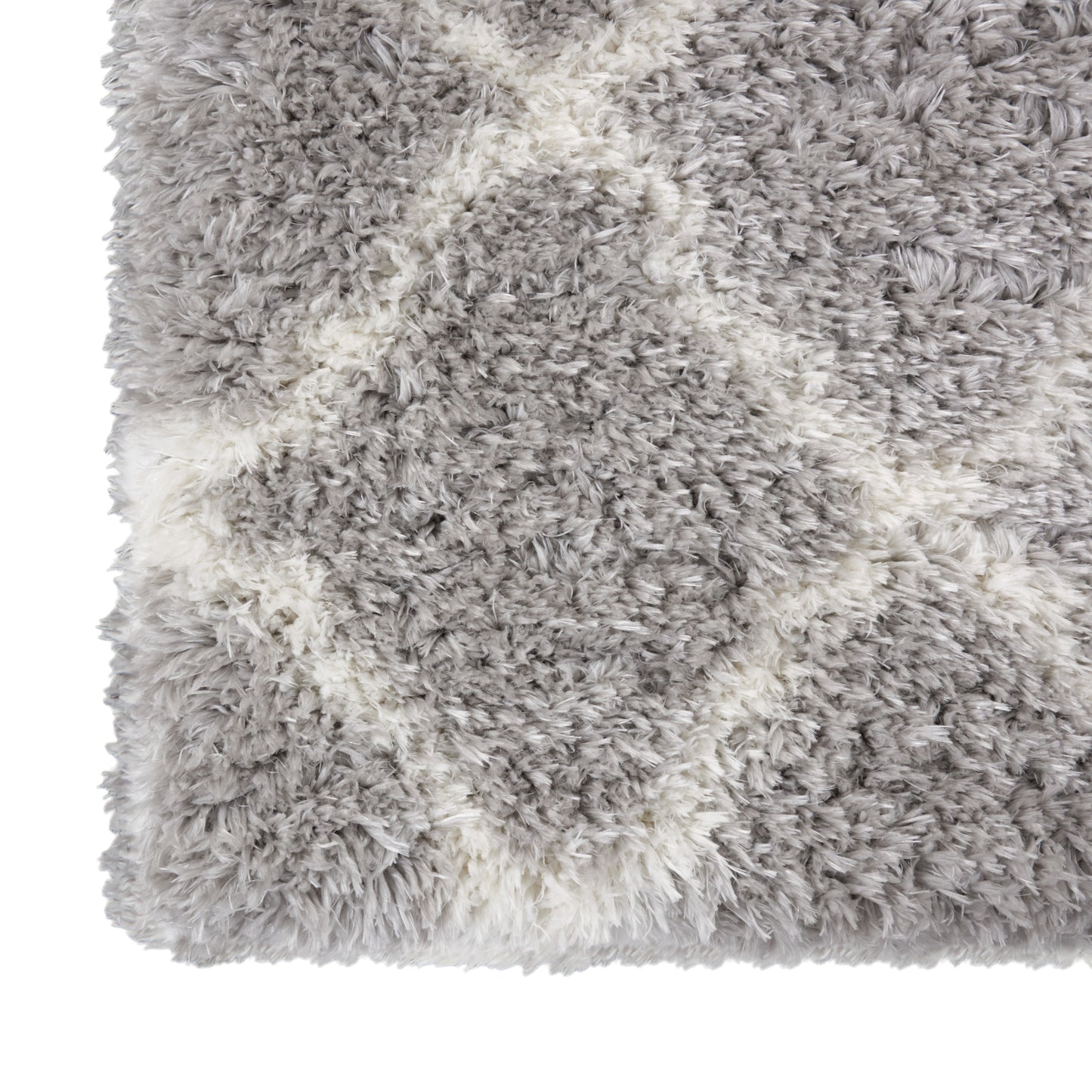 Nourison Home Luxe Shag  Grey Ivory  Contemporary