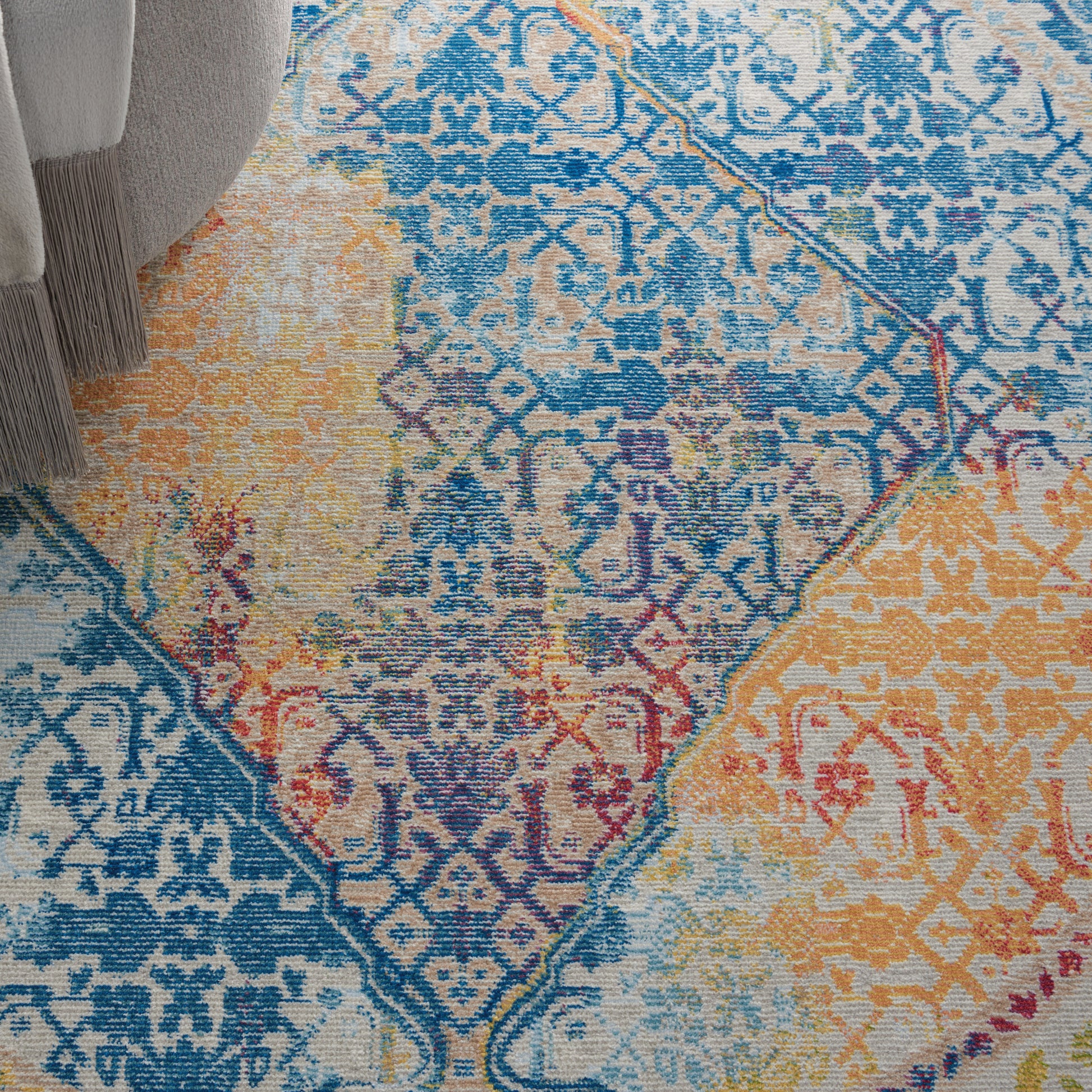 Nourison Home Ankara Global  Ivory Multicolor  Transitional
