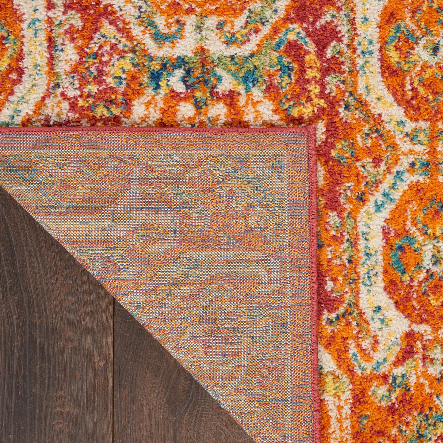 Nourison Home Allur  Red Multicolor  Transitional