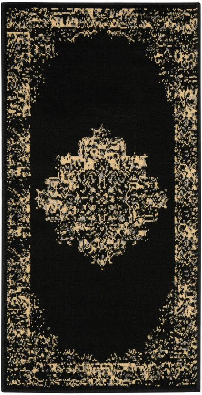 Nourison Home Grafix GRF14 Black Transitional Power-loomed Rug