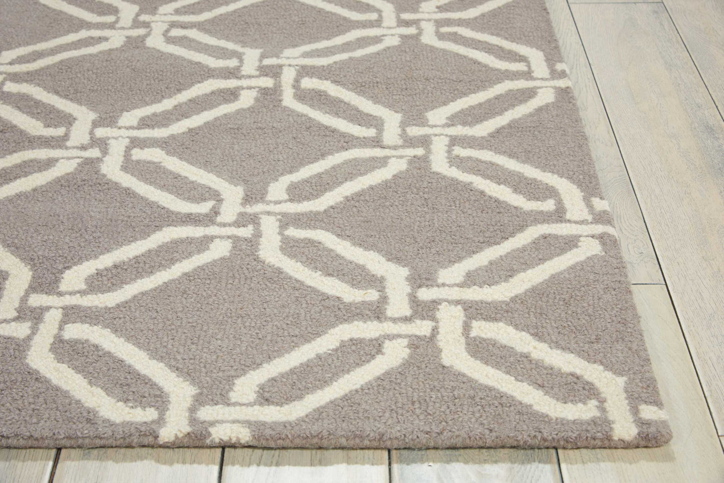 Nourison Home Linear  Silver  Contemporary