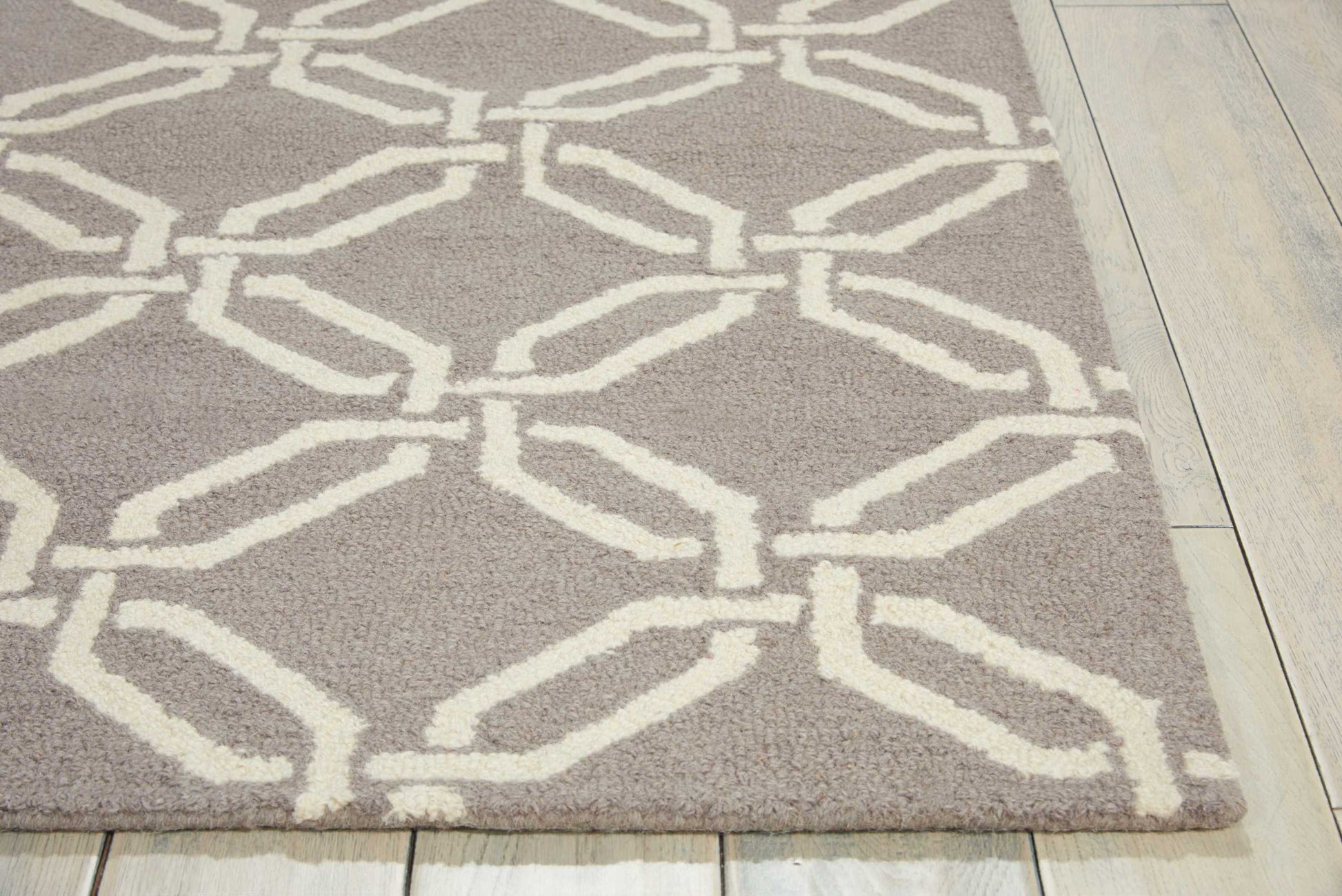 Nourison Home Linear  Silver  Contemporary