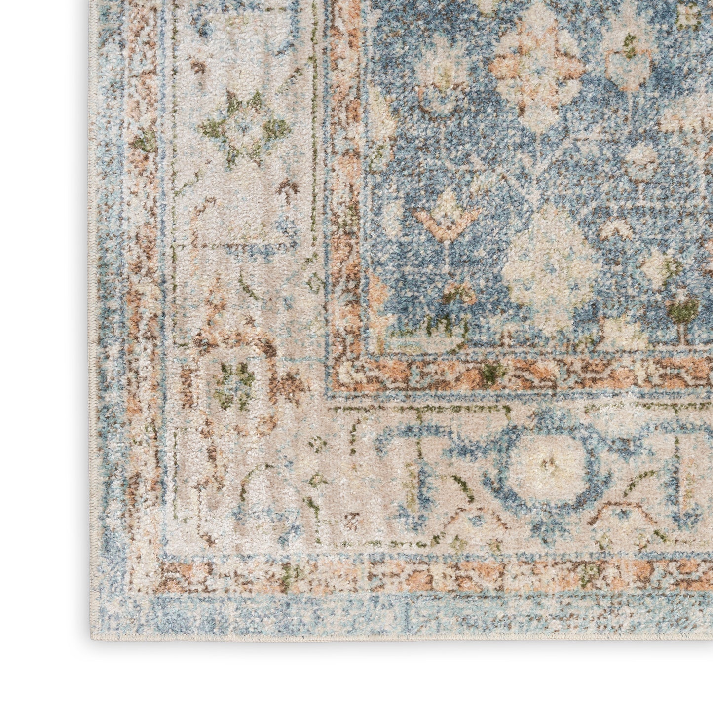 Nourison Home Astra Machine Washable  Silver Blue  Traditional