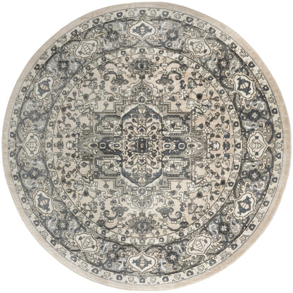 Nourison Home Quarry QUA05 Ivory Blue Transitional Power-loomed Rugs