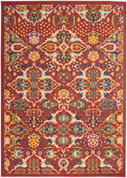 Nourison Home Allur ALR03 Red Multicolor Transitional Power-loomed Rug