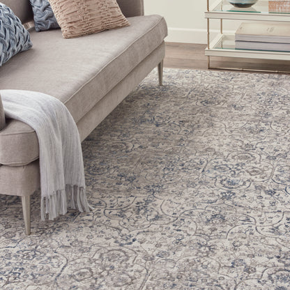 Nourison Home Royal Terrace  Beige Blue  Contemporary