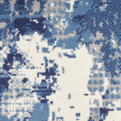 Nourison Home Grafix  Navy Blue  Contemporary