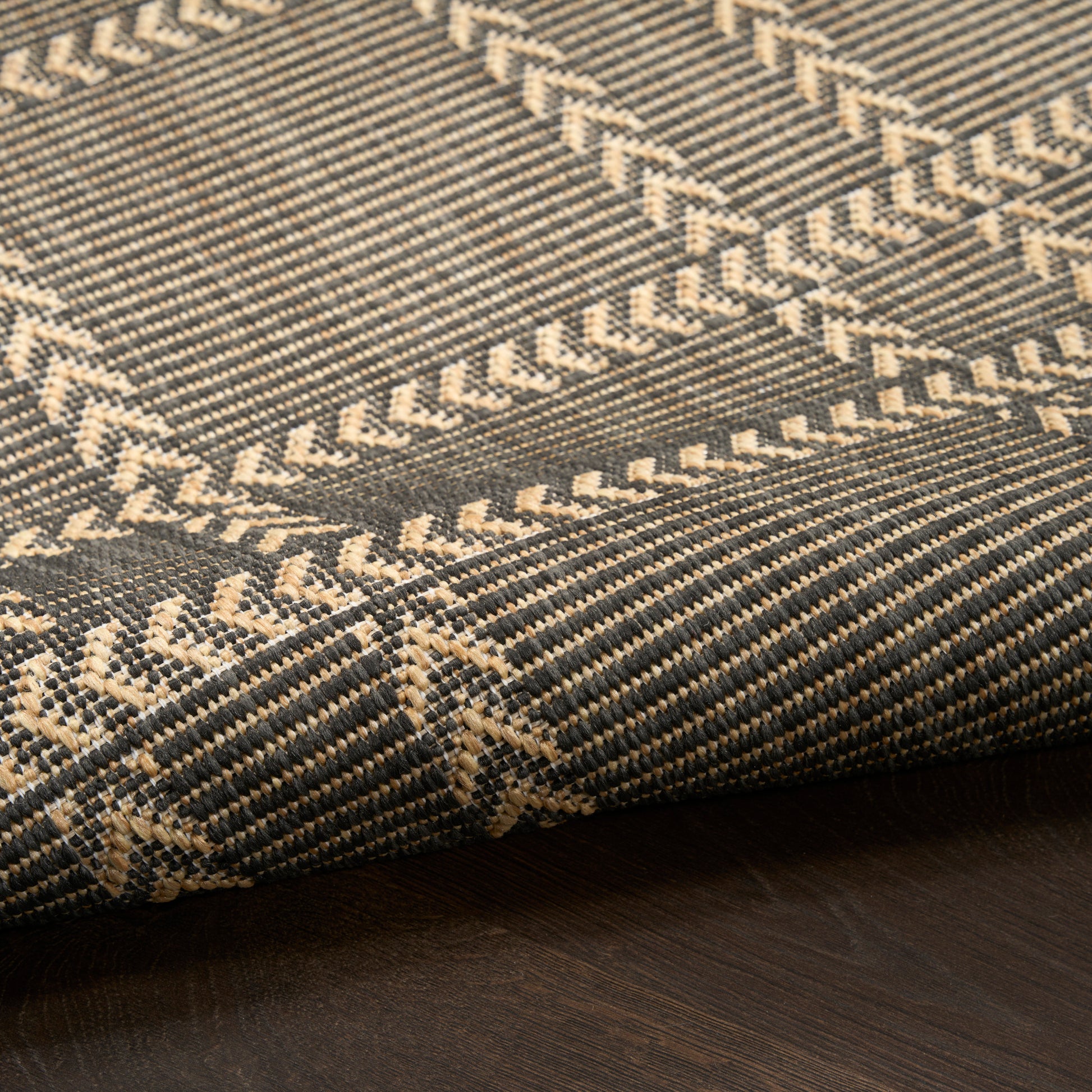 Nourison Home Horizon Indoor/Outdoor  Charcoal  Contemporary